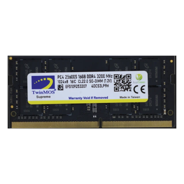 RAM SODIMM DDR4 16GB 3200MHz TwinMOS MDD416GB3200N