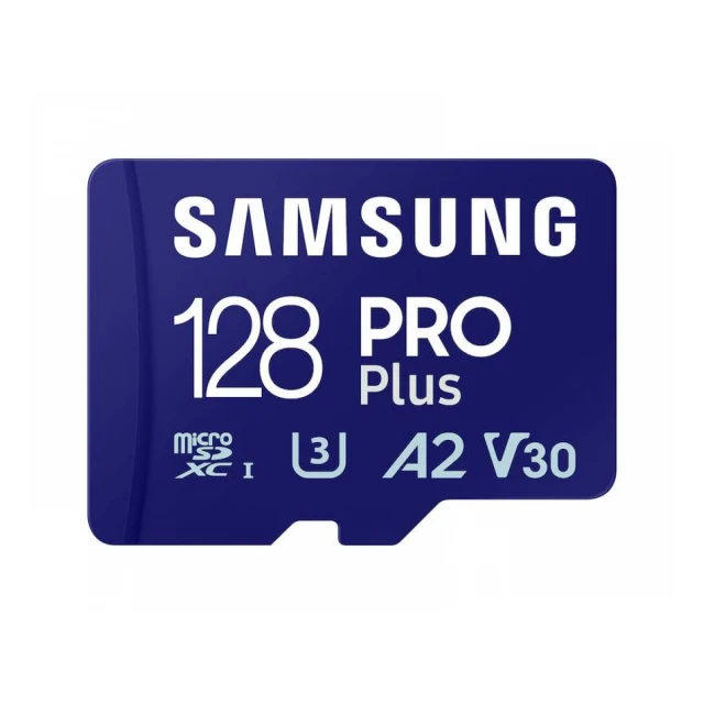 SAMSUNG Memorijska kartica PRO PLUS MicroSDXC 128GB U3 Blue + SDXC Adapter MB-MD128SA 