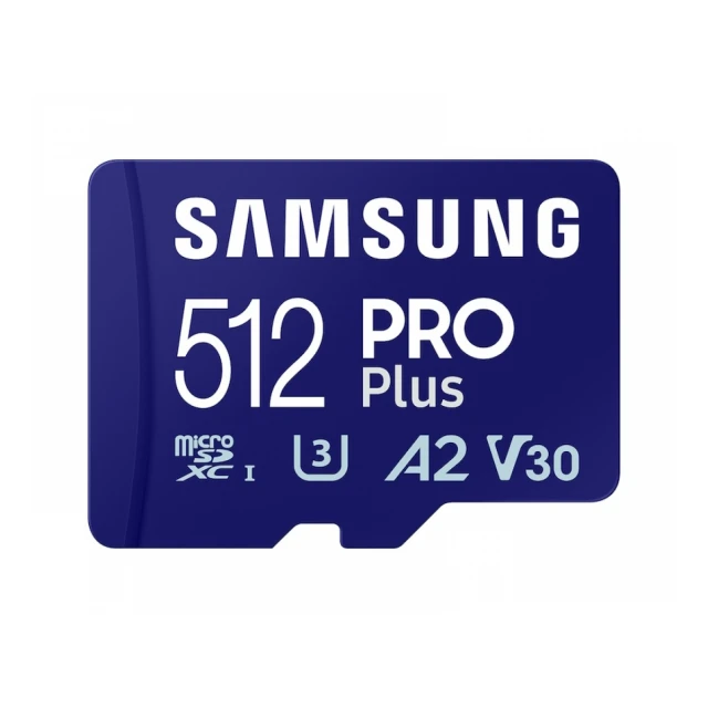 SAMSUNG Memorijska kartica PRO PLUS MicroSDXC 512GB U3 + SD Adapter MB-MD512SA 