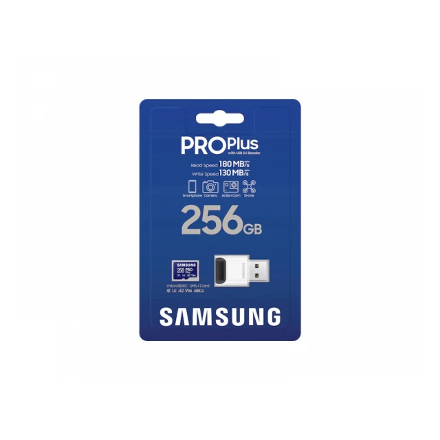 SAMSUNG Memorijska kartica PRO PLUS MicroSDXC 256GB U3 + SD Adapter MB-MD256SB 