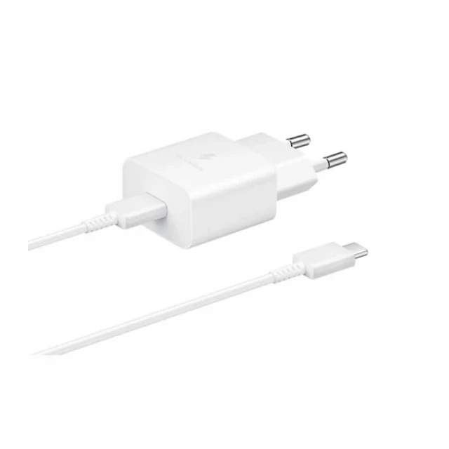 Samsung punjač 15W Type-C + kabel Type-C ( EP-T1510 ) bela