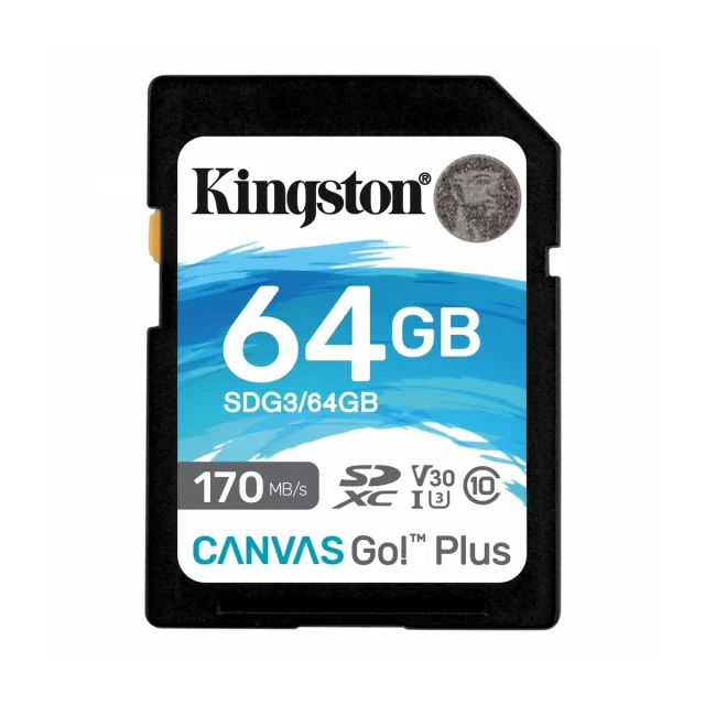 SD Card 64GB Kingston SDG3/64GB class 10 170Mbs/64MBs