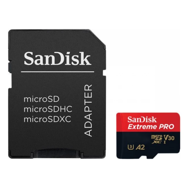 SDXC SanDisk 128GB Extreme Pro, SDSQXCD-128G-GN6MA + adapter