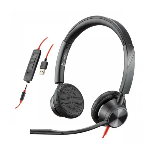 Slušalice sa mikrofonom Plantronics Poly Blackwire 3325 crne