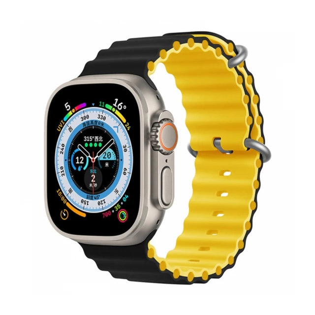 Smart Watch Ocean Strap 44/45/49mm Black/Yellow