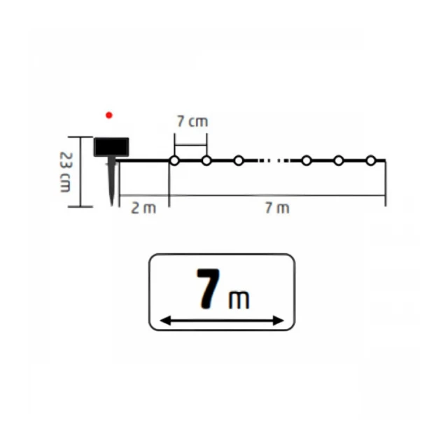 Solarna LED svetleæa niz 100 H. belih LED dioda
