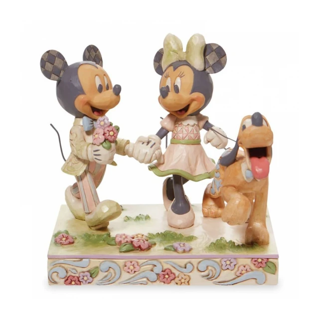 Spring Mickey, Minnie and Pluto Figurine