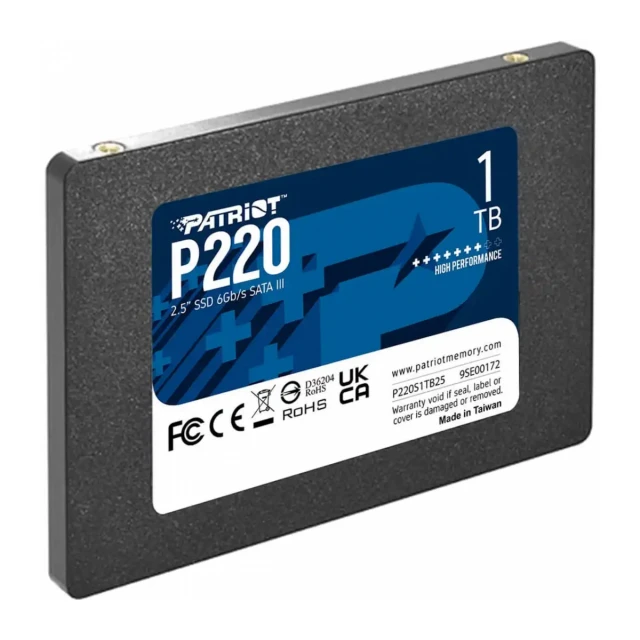 SSD 2.5 SATA3 1TB Patriot P220 550MBs/500MBs P220S1TB25