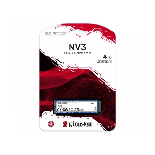 SSD Kingston 4TB M.2 NVMe PCIe 4.0 SNV3S/4000G NV3 Series