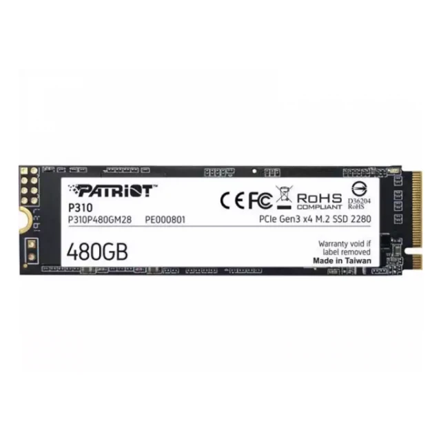 SSD M.2 NVMe 480GB Patriot P310 1700MBs/1500MBs P310P480GM28