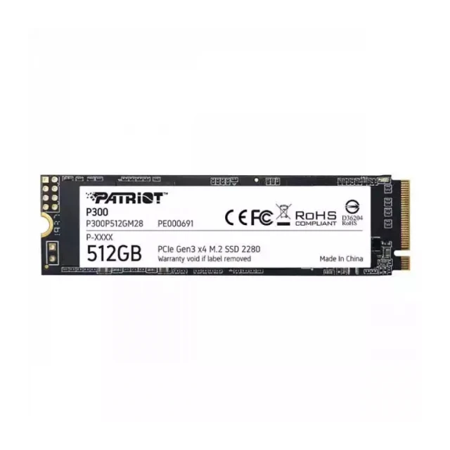 SSD M.2 NVMe 512GB Patriot P300 1700MBs/1100MBs P300P512GM28