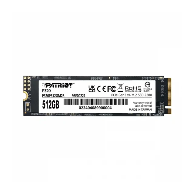 SSD M.2 NVMe 512GB Patriot P320 3000MBs/2200MBs P320P512GM28