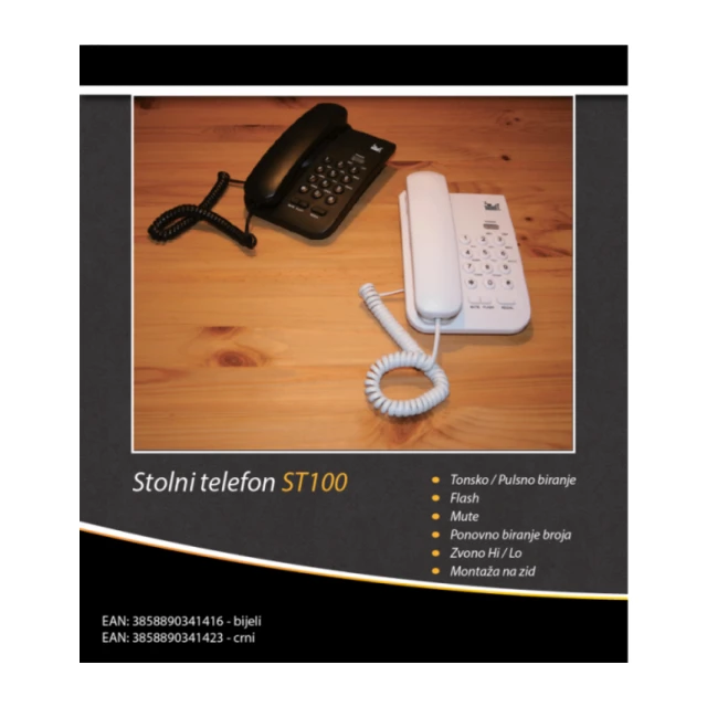 ST100 Telefon analogni, stoni, beli
