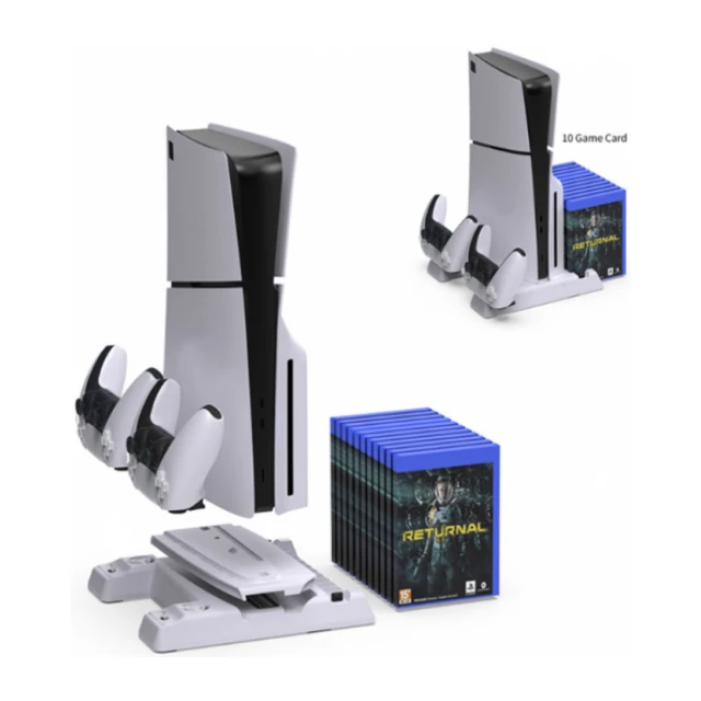 Stalak za PS5/PS5 SLIM DOBE multifunkcionalni TP5-3537B beli