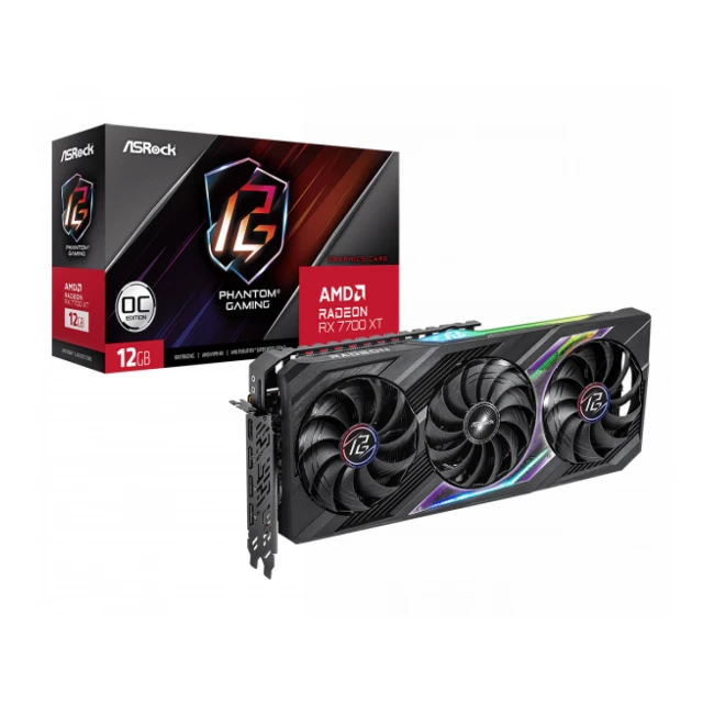 SVGA Asrock Radeon RX 7700 XT Phantom Gaming 12G GDDR6 OC, RX7700XT PG 12GO