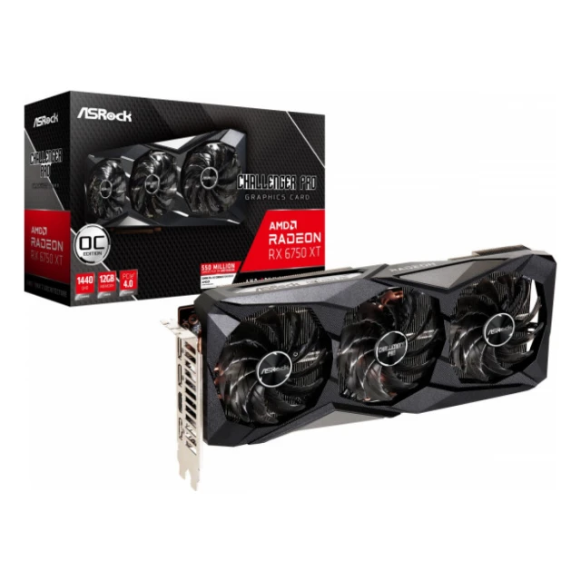SVGA Asrock Radeon RX6750 XT Challenger Pro OC 12GB, RX6750XT CLP 12GO
