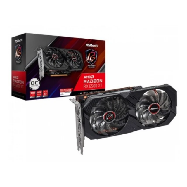 SVGA Asrock RX 6500XT Phantom Gaming D 4GB OC, RX6500XT PGD 4GO