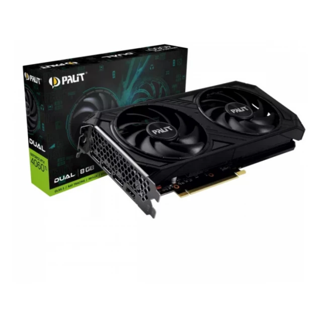 SVGA Palit Geforce RTX4060Ti Dual 8GB GDDR6 128bit, NE6406T019P1-1060D