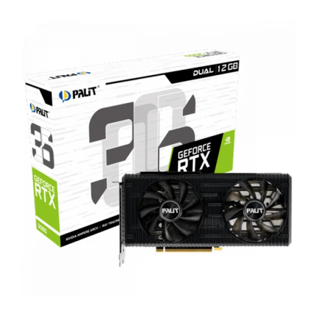 SVGA PCIE PALIT RTX3060 Dual 12GB GDDR6 192-bit NE63060019K9-190AD