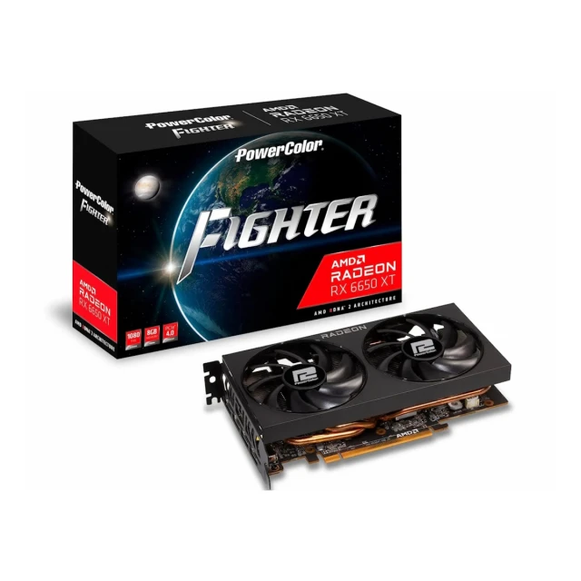 SVGA PCIE Power Color AMD Radeon 6650XT Fighter AXRX 6650XT 8GBD6-3DH