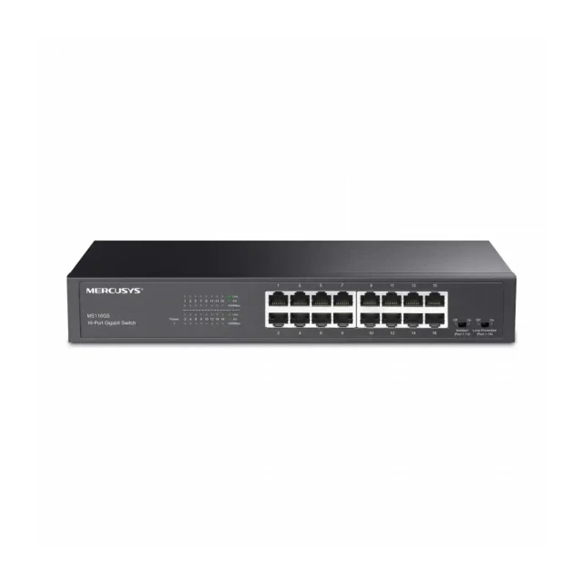 Svič 10/100/1000 16-port Mercusys MS116GS/Rackmount