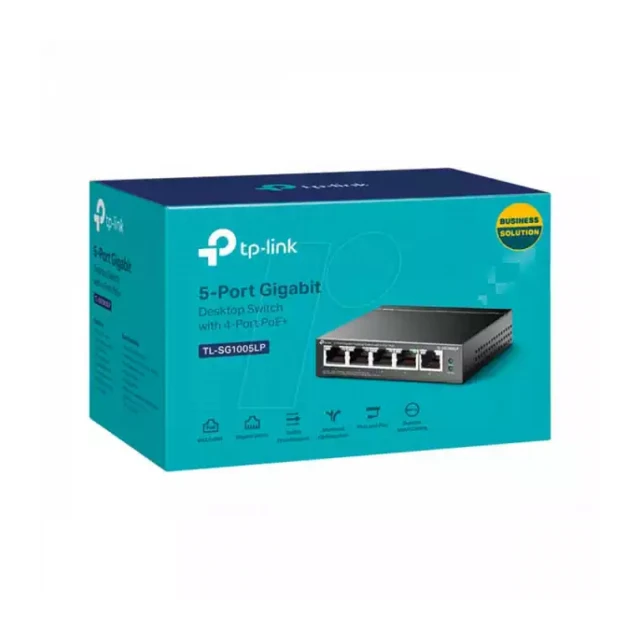 Svič 10/100/1000 5-port TP-Link TL-SG1005LP 4xPoE port 30W