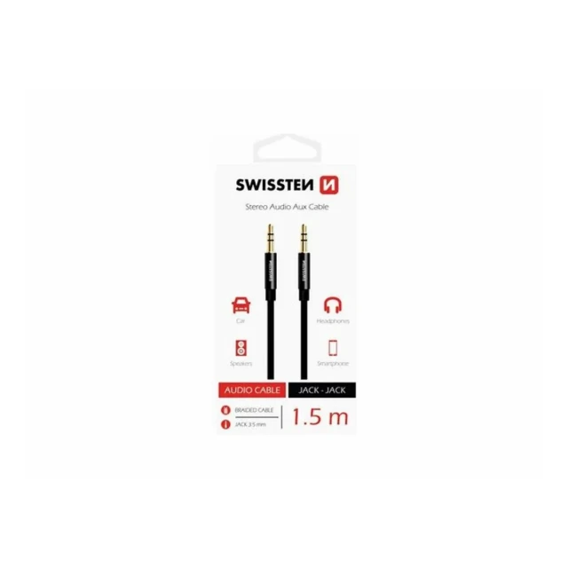 Swissten Audio kabl 3,5mm crna