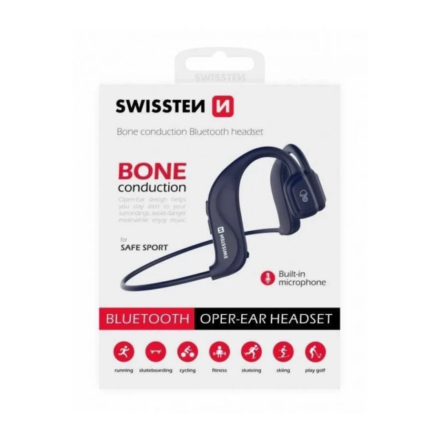 Swissten Bluetooth slušalice Bone plava