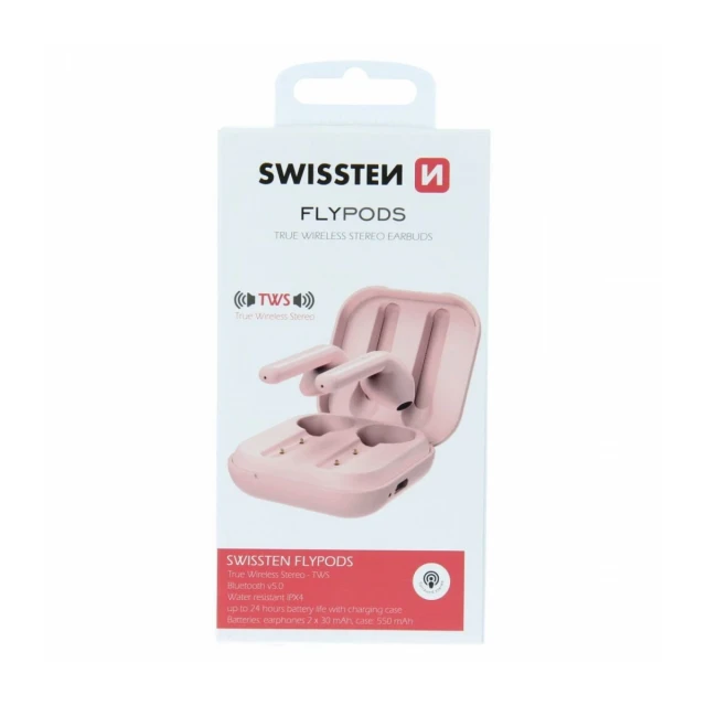 Swissten Bluetooth slušalice FLYPODS pink