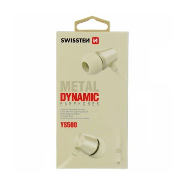 Swissten Slušalice 3,5mm DYNAMIC YS500 zlatna