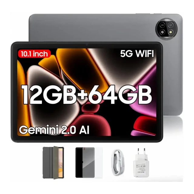 Tablet 10.1 Blackview Tab 20 Wifi 800x1280 HD+ IPS/4GB/64GB/5MP-8MP/Android 15/gray