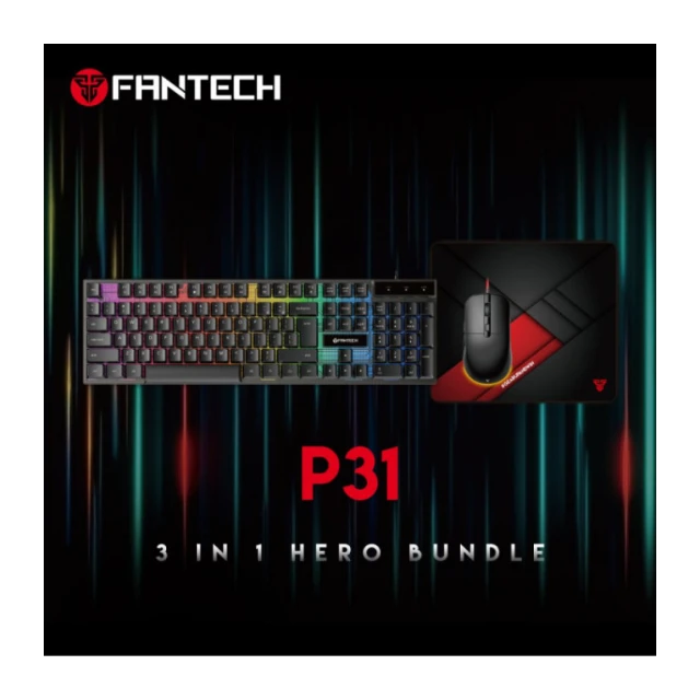 Tastatura + miš + podloga USB Fantech P31 Hero 3u1 crna
