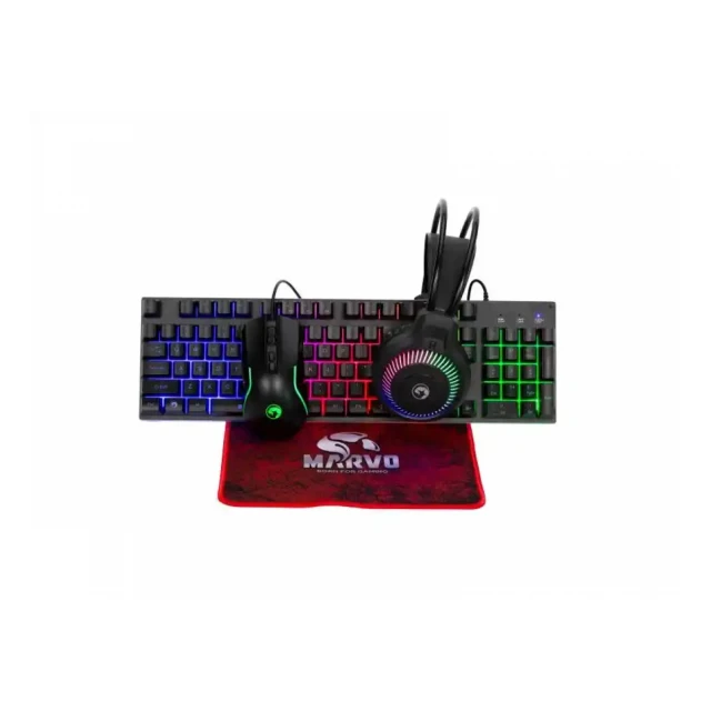 Tastatura + miš + slušalice + podloga Marvo LOOT 40 CM416