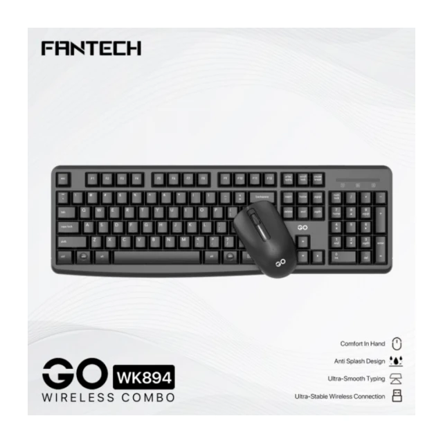 Tastatura + Mis Wireless Fantech WK-894 US crna