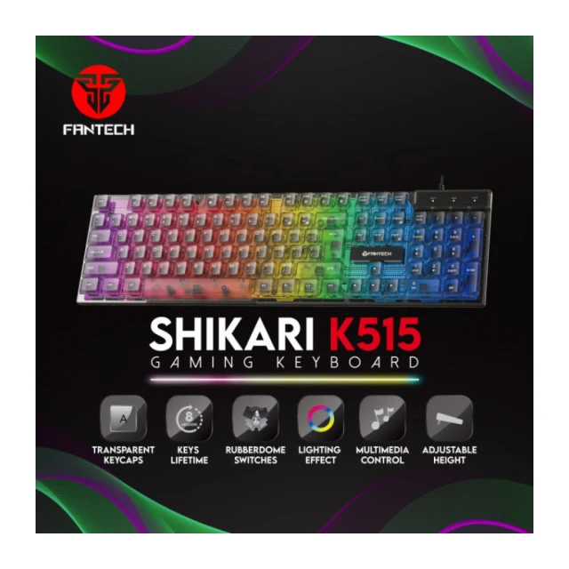 Tastatura USB Fantech K515 Shikari US crna