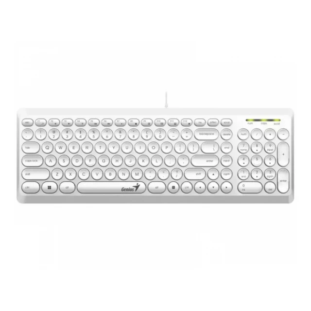 Tastatura USB Genius SlimStar Q200 YU, White