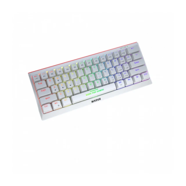 TASTATURA USB MARVO KG962 BELA CRVENI SVICEVI