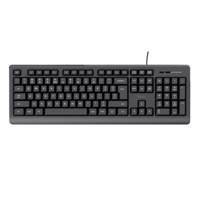 Tastatura+miš TRUST Basics žični set/US/crna