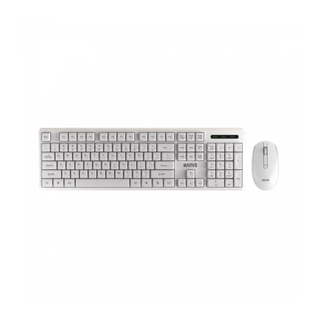 TASTATURA+MIS WIRELESS MARVO WS005WH OFFICE BELI