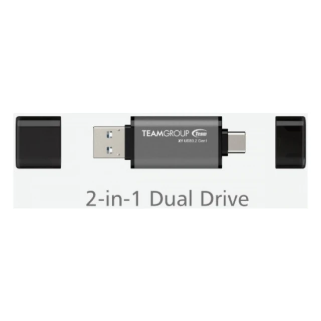 TeamGroup 256GB X1 USB + Tupe-C 3.2  BLACK TX13256GC01