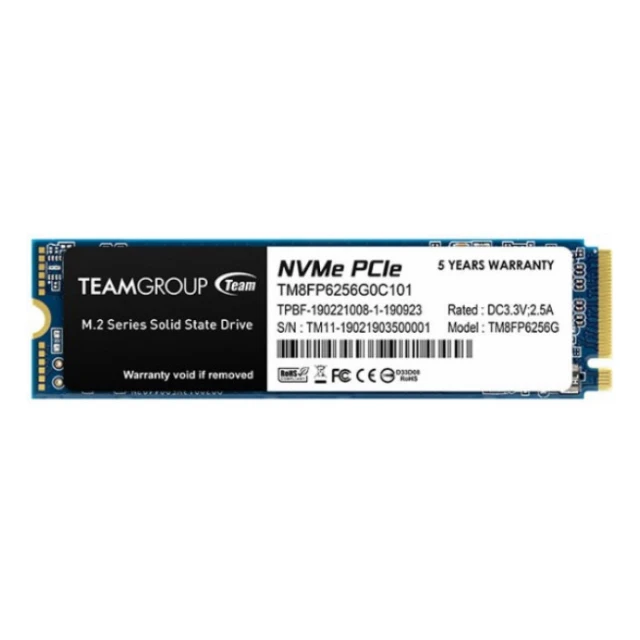 TeamGroup M.2 2280 256GB MP33 SSD PCIe Gen3 x4, NVM Express, 1600/1000MB/s TM8FP6256G0C101