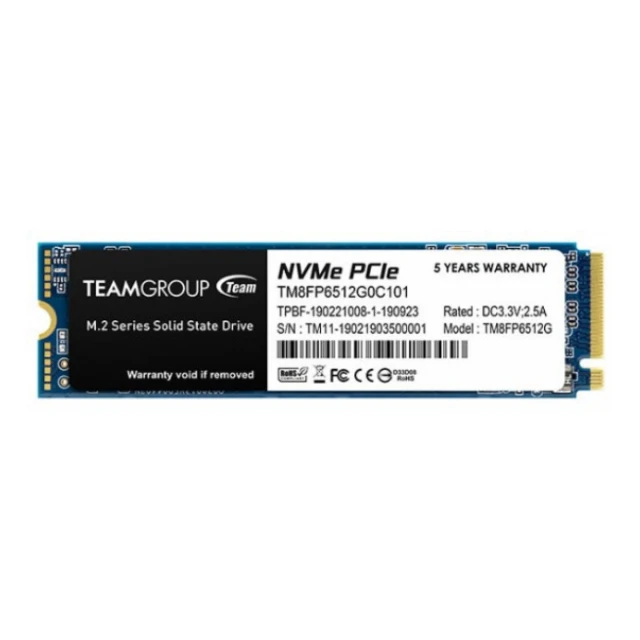 TeamGroup M.2 2280 512GB MP33 SSD PCIe Gen3 x4, NVM Express, 1700/1400MB/s TM8FP6512G0C101