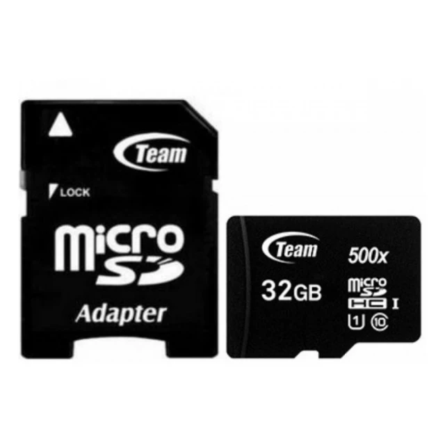 TeamGroup MICRO SDHC 32GB 100/20MB/s UHS-I U1 C10 +SD Adapter TUSDH32GCL10U03