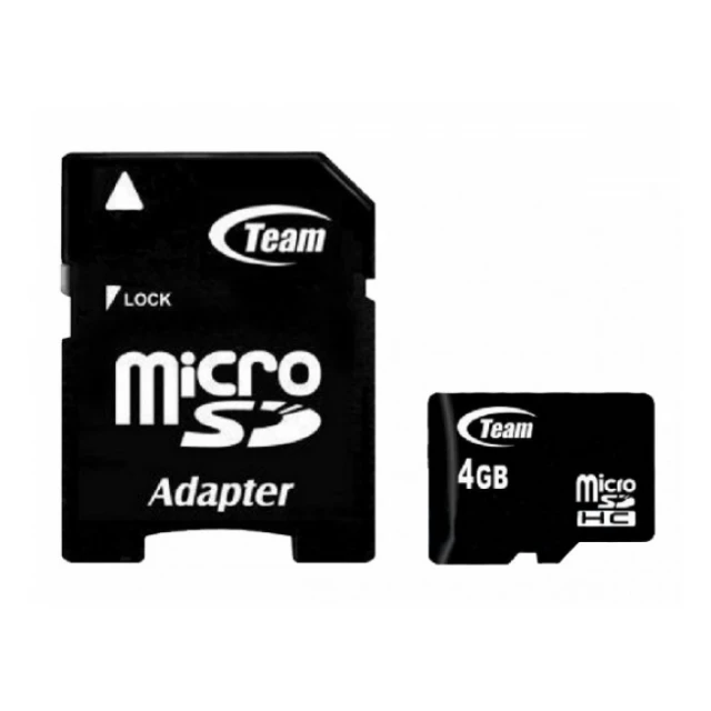 TeamGroup MICRO SDHC 4GB CLASS 10+SD Adapter TUSDH4GCL1003