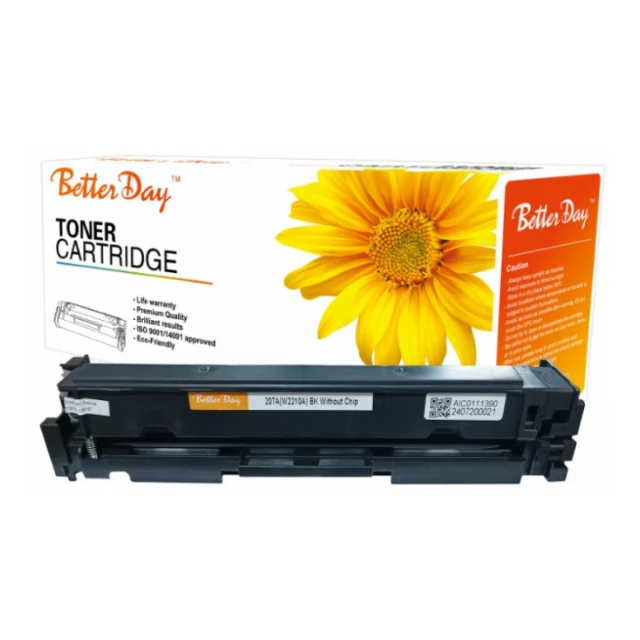 Toner BetterDay 207A(W2210A) M255/M283 zam. kaseta za HP Black 1.7k (bez cipa)