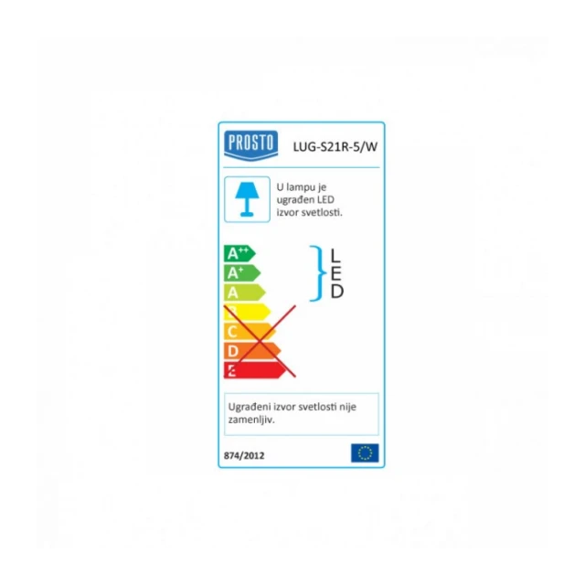 Ugradna LED lampa 5W dnevno svetlo LUG-S21R-5/W