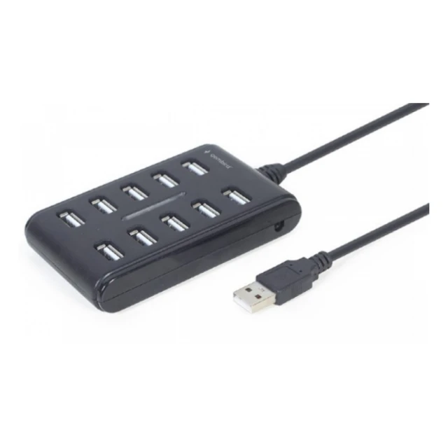 UHB-U2P10P-01 Gembird 10-port USB 2.0 HUB, black A