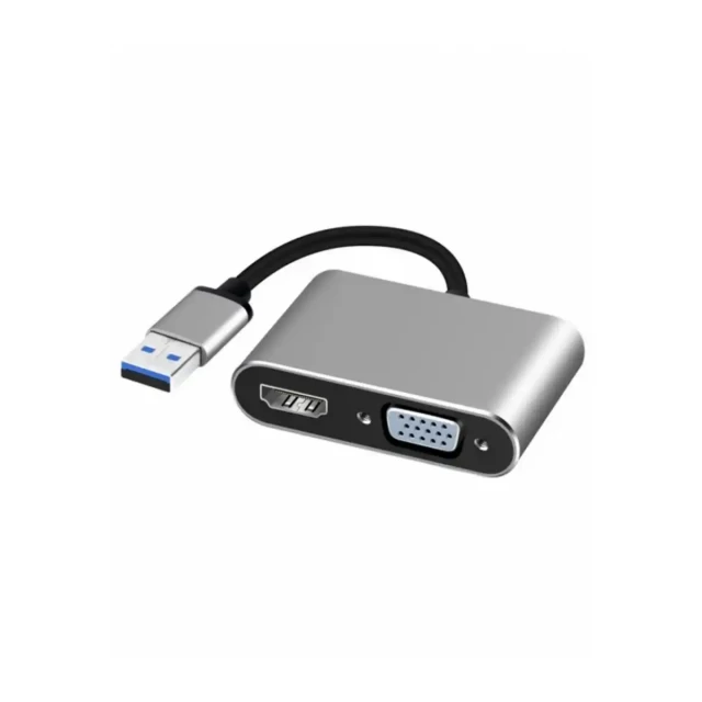 USB Adapter-konverter USB 3.0 - HDMI+VGA M/Ž Linkom