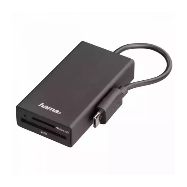 USB HUB 2.0 OTG Hama Micro USB+adapter USB A Čitač kartica za telefon/tab/PC