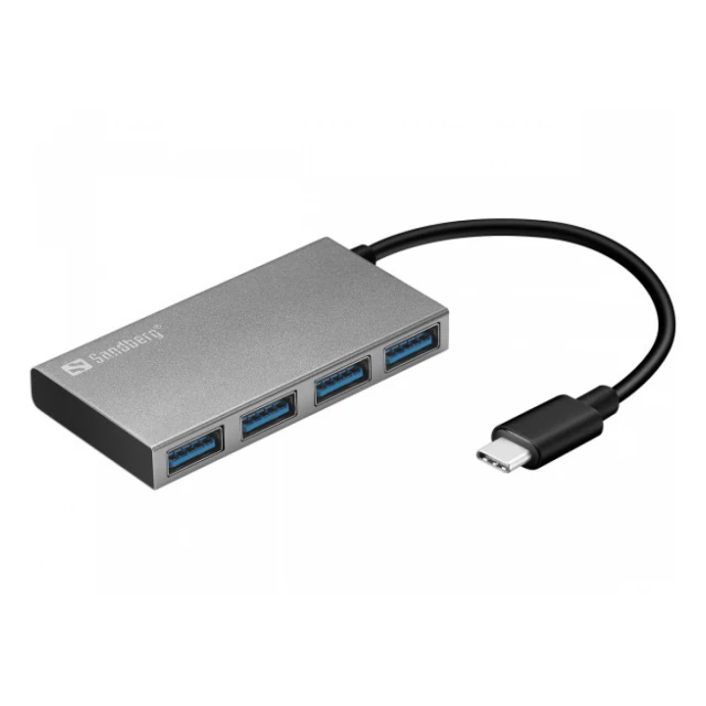 USB HUB 4 port Sandberg Pocket USB C - USB 3.0 136-20